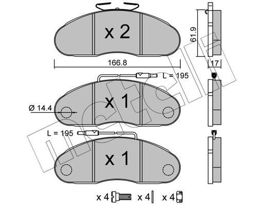 Remblokset Metelli 22-0111-0