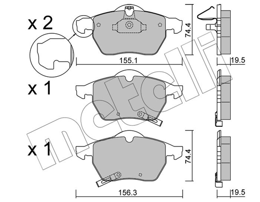 Remblokset Metelli 22-0118-2