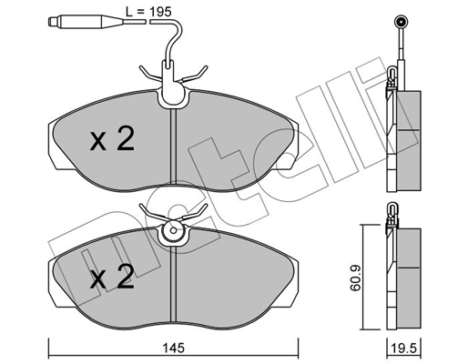 Remblokset Metelli 22-0154-0