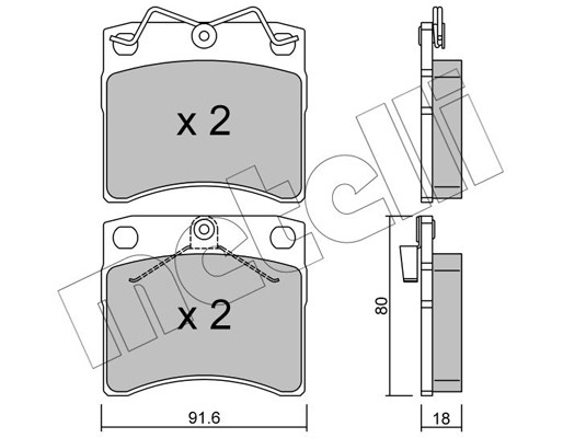 Remblokset Metelli 22-0163-1