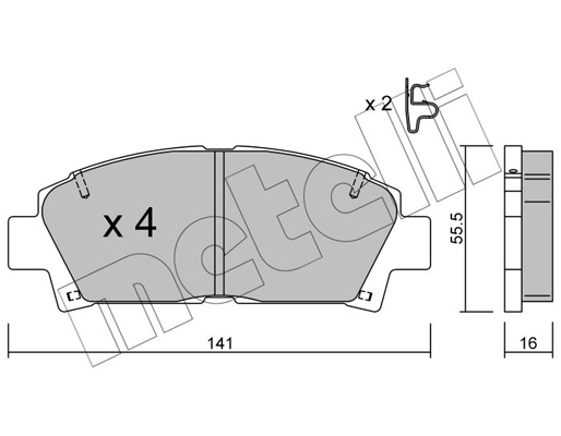 Remblokset Metelli 22-0166-0