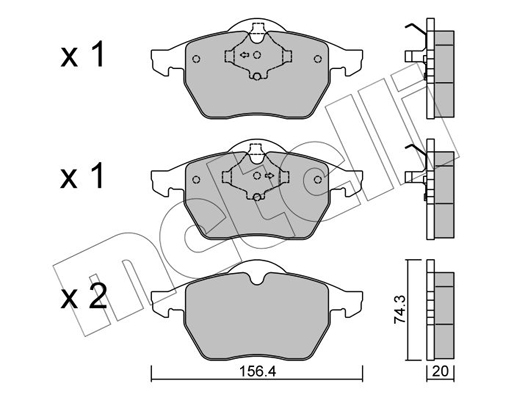 Remblokset Metelli 22-0181-1