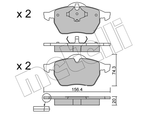 Remblokset Metelli 22-0181-2