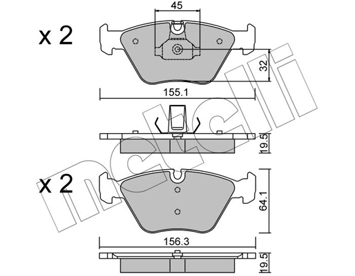 Remblokset Metelli 22-0207-3