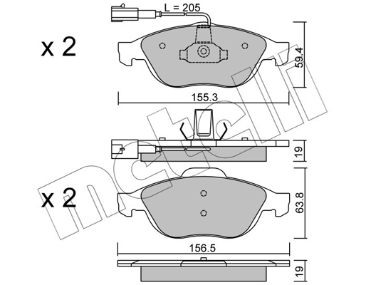 Remblokset Metelli 22-0220-0