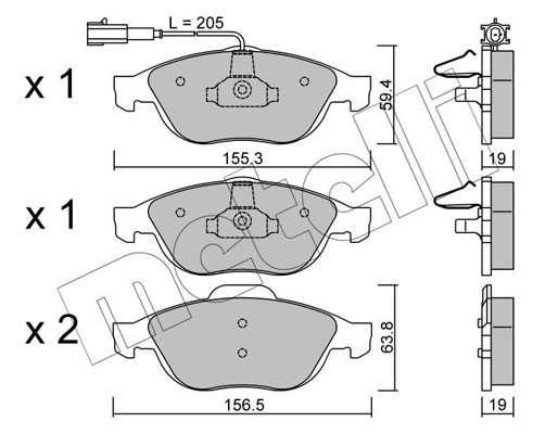 Remblokset Metelli 22-0220-1