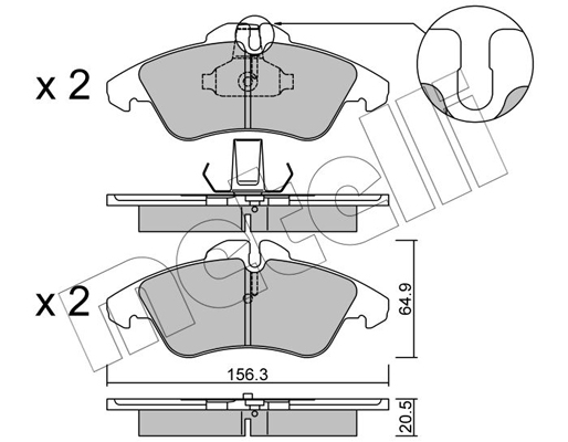 Remblokset Metelli 22-0256-0