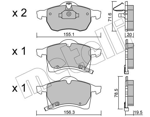 Remblokset Metelli 22-0258-0