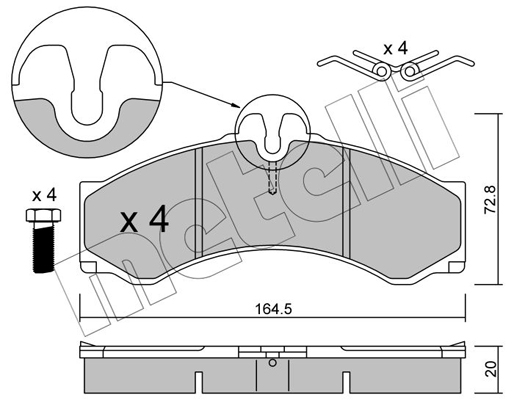 Remblokset Metelli 22-0262-0