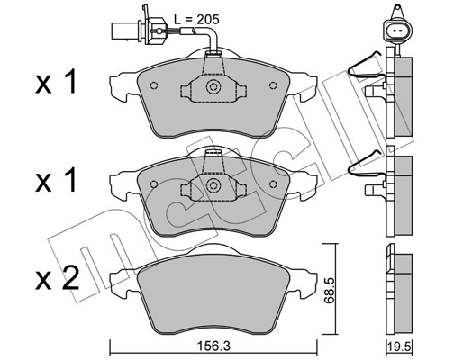 Remblokset Metelli 22-0263-1