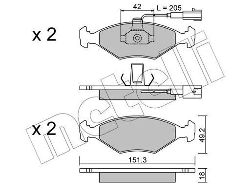 Remblokset Metelli 22-0273-1