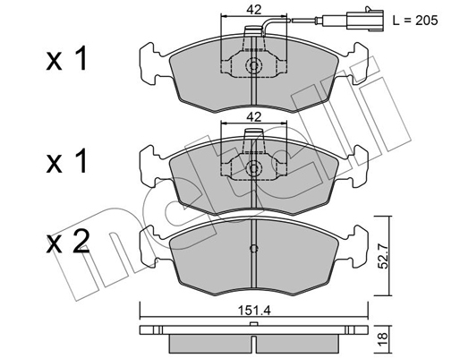 Remblokset Metelli 22-0274-0