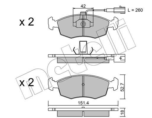 Remblokset Metelli 22-0274-1