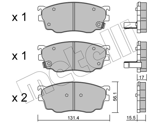 Remblokset Metelli 22-0301-0