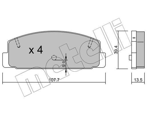 Remblokset Metelli 22-0302-1