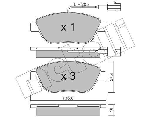 Remblokset Metelli 22-0322-0