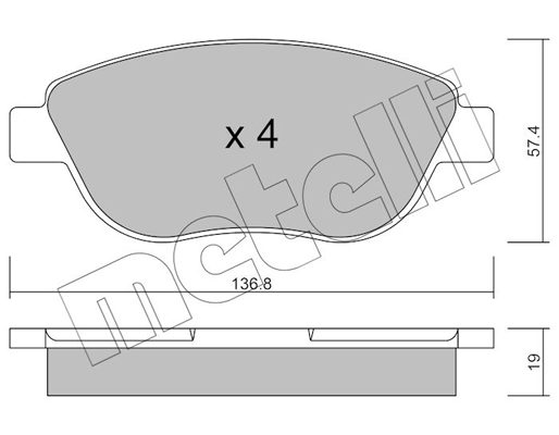 Remblokset Metelli 22-0322-1