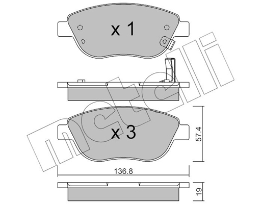 Remblokset Metelli 22-0322-2