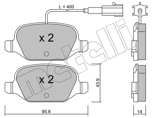 Remblokset Metelli 22-0324-3