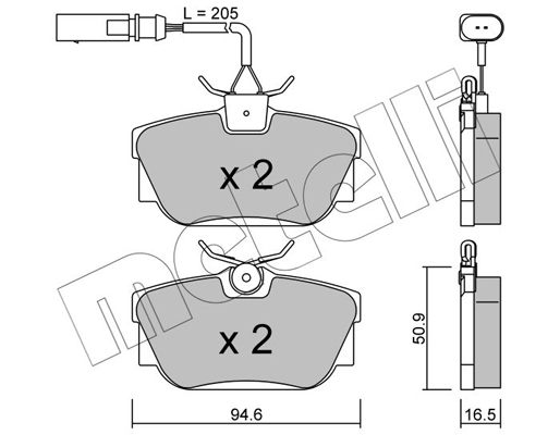 Remblokset Metelli 22-0346-2