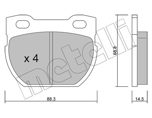 Remblokset Metelli 22-0354-0