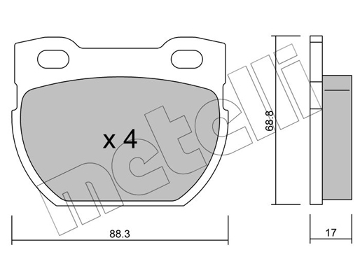 Remblokset Metelli 22-0354-1