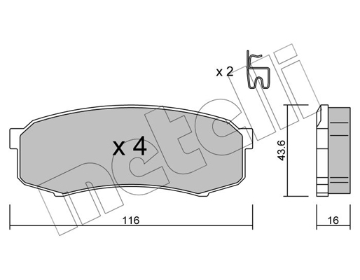 Remblokset Metelli 22-0432-0