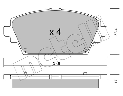 Remblokset Metelli 22-0464-0