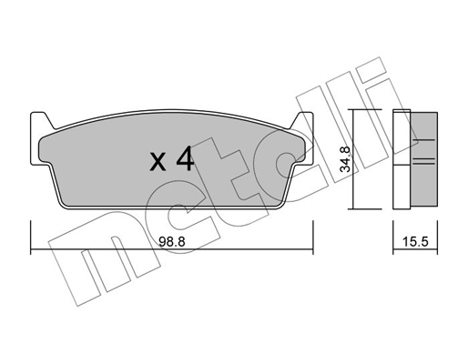 Remblokset Metelli 22-0493-0