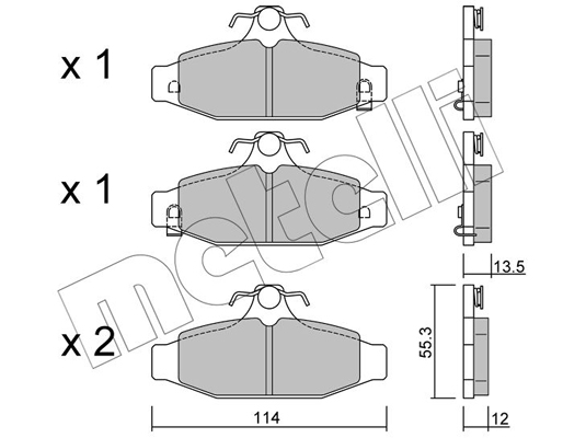 Remblokset Metelli 22-0520-0