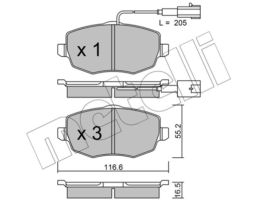 Remblokset Metelli 22-0528-1