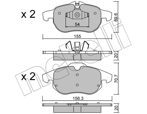 Remblokset Metelli 22-0540-4