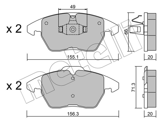 Remblokset Metelli 22-0548-2