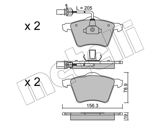 Remblokset Metelli 22-0550-1