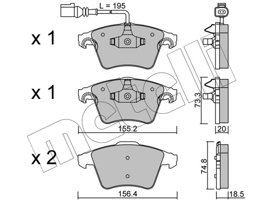 Remblokset Metelli 22-0552-0