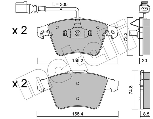 Remblokset Metelli 22-0552-2