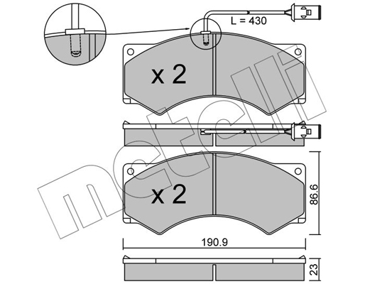 Remblokset Metelli 22-0579-2