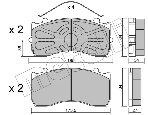 Remblokset Metelli 22-0583-0