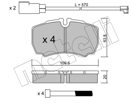 Remblokset Metelli 22-0604-2K