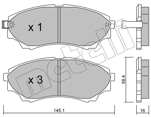 Remblokset Metelli 22-0610-0