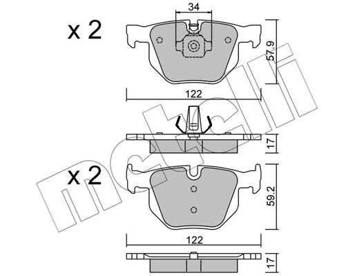 Remblokset Metelli 22-0644-4