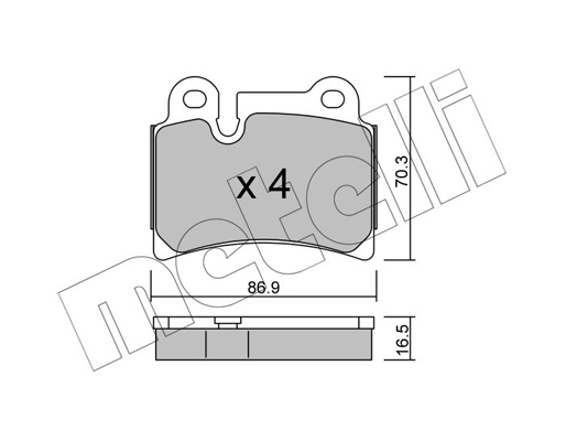 Remblokset Metelli 22-0660-0