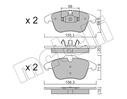 Remblokset Metelli 22-0675-0