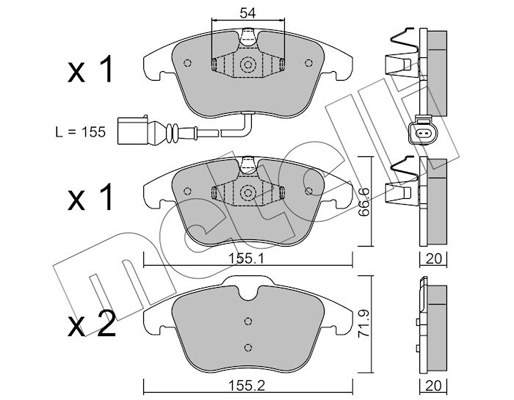 Remblokset Metelli 22-0675-1