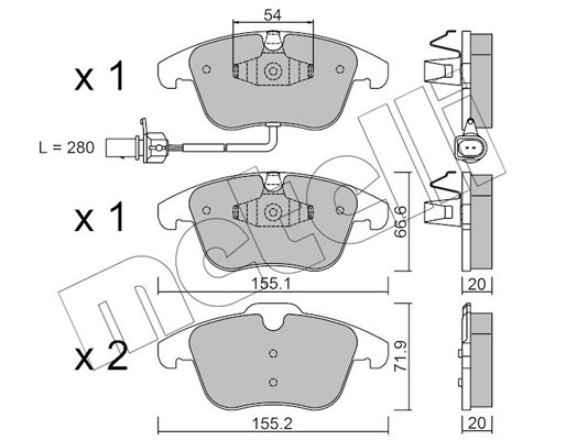 Remblokset Metelli 22-0675-2