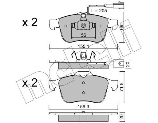 Remblokset Metelli 22-0703-0