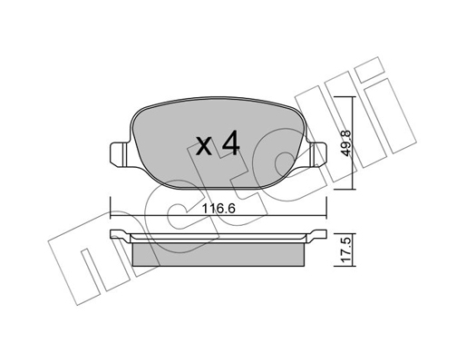 Remblokset Metelli 22-0704-0