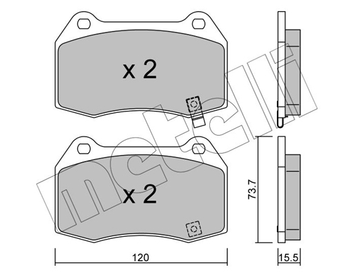 Remblokset Metelli 22-0738-0