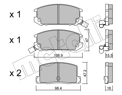 Remblokset Metelli 22-0754-0