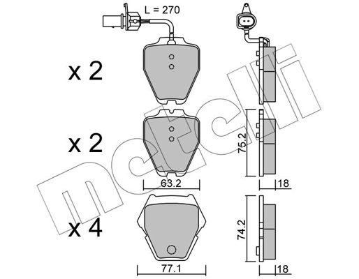 Remblokset Metelli 22-0774-1